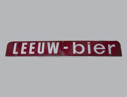 emaille bord rechthoek rood leeuw bier